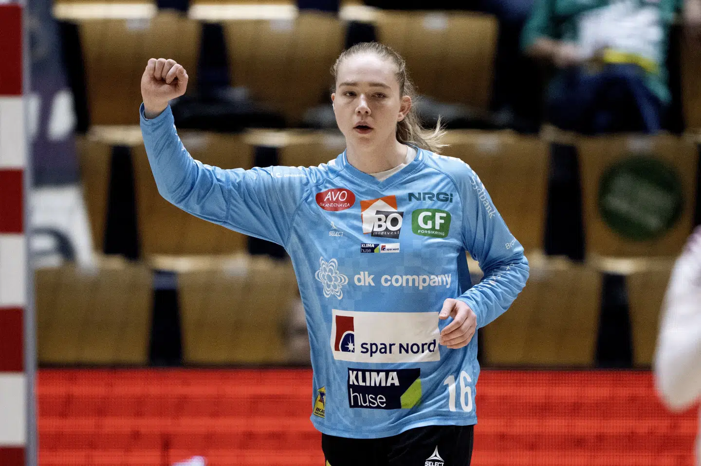 Ikasts målvogter Amalie Milling rullede ned for gardinet i slutningen af første halvleg og var med til at grundlægge en sikker sejr. (Arkivfoto).