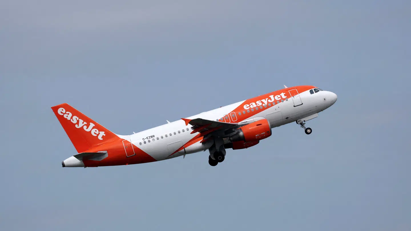 Arkivfoto: Et easyJet-fly i luften.