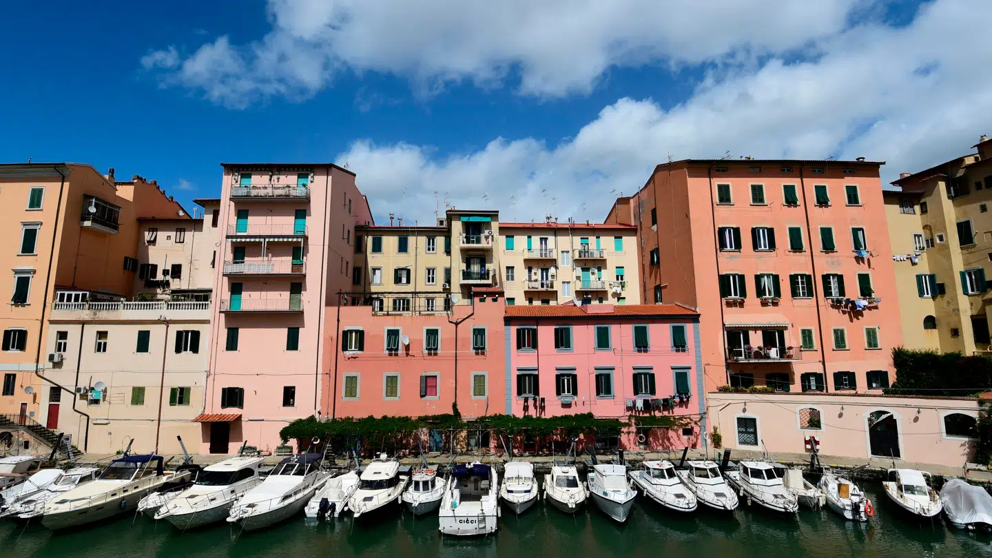 Den italienske havneby Livorno.