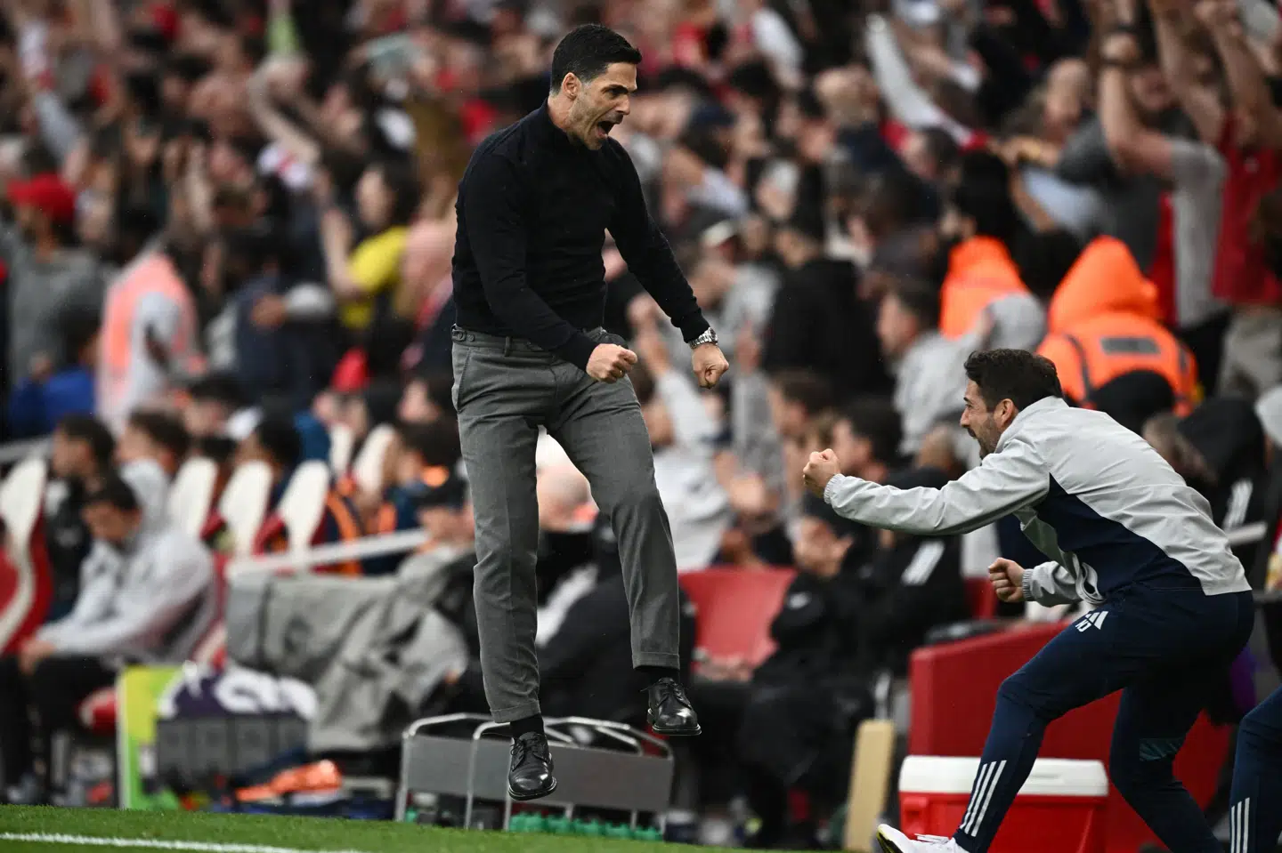 Cheftræner Mikel Arteta havde rigeligt at juble over, da Arsenal lørdag vandt 3-0 over Fulham.