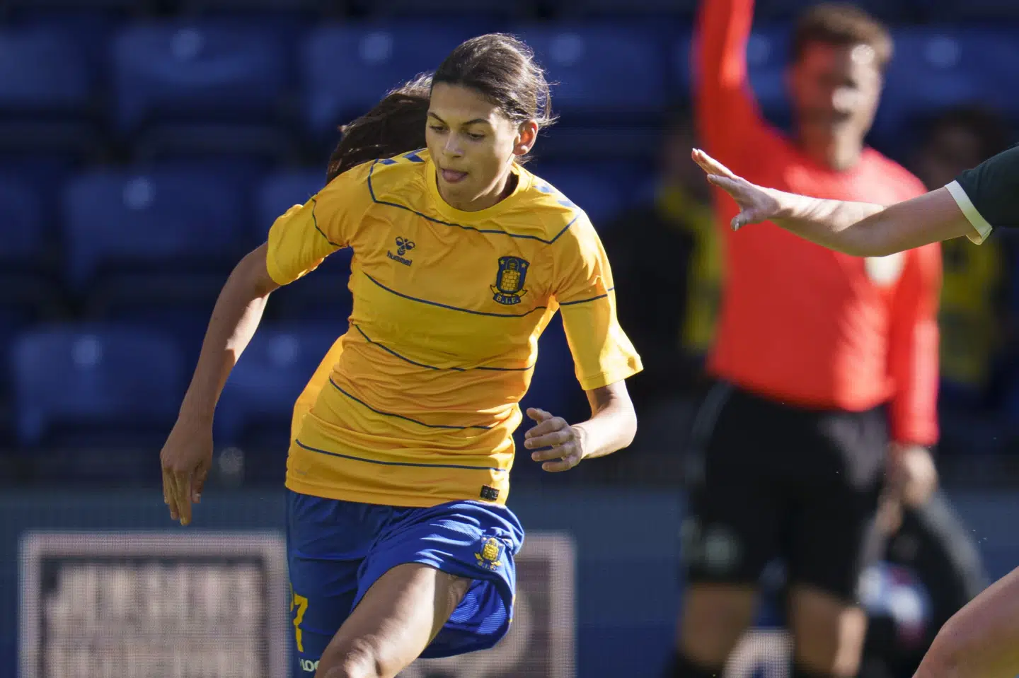 Brøndbys stortalent Mila Bischoff leverede mål og assist i sejren over Fortuna Hjørring. (Arkivfoto).