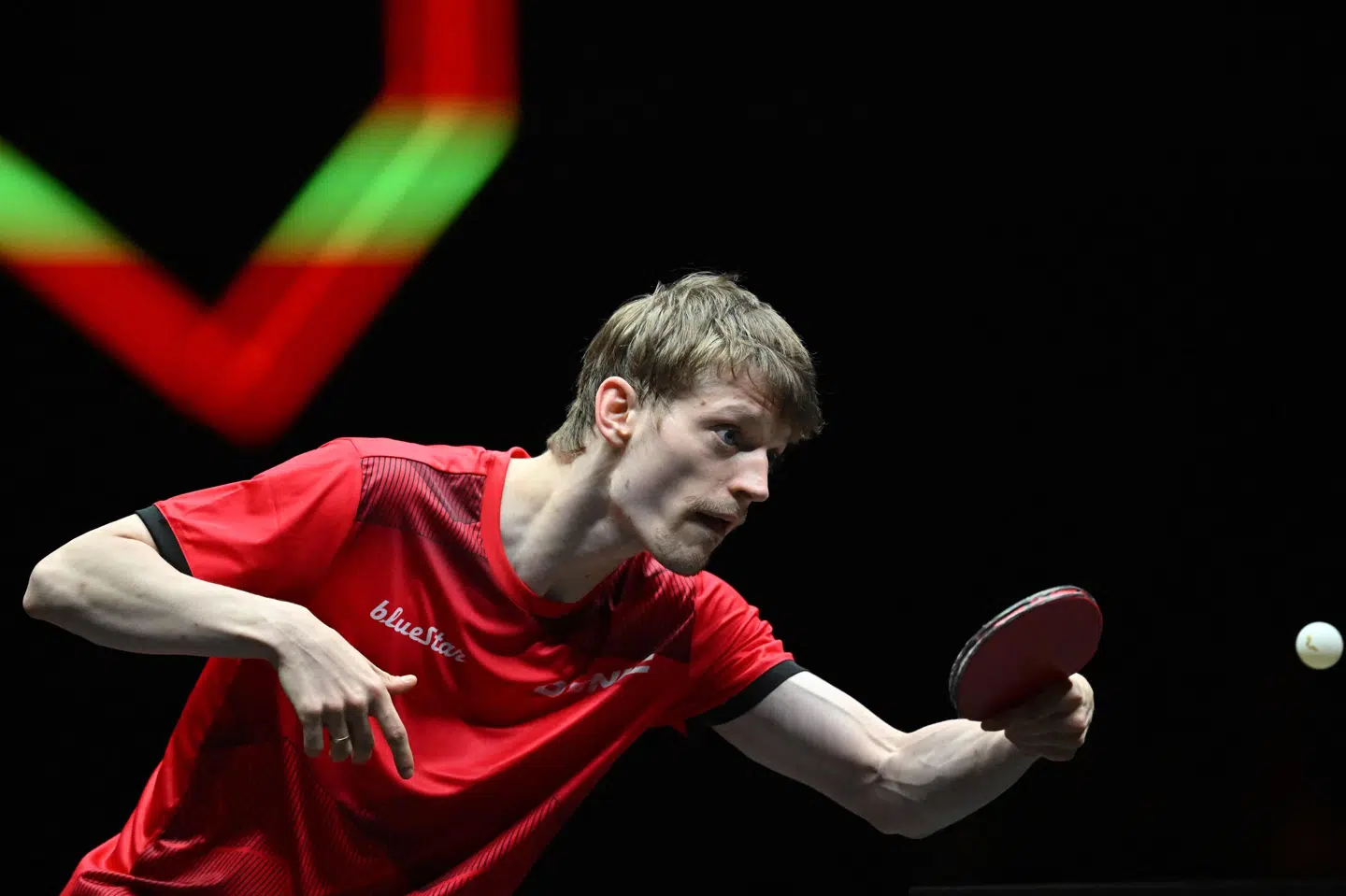Anders Lind har været med til at føre Danmark blandt de 32 bedste nationer ved hold-VM i bordtennis. (Arkivfoto).
