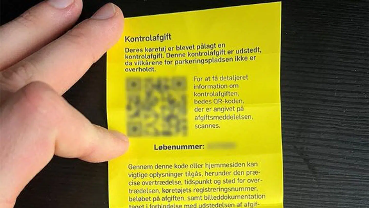 Her ses p-afgiften.