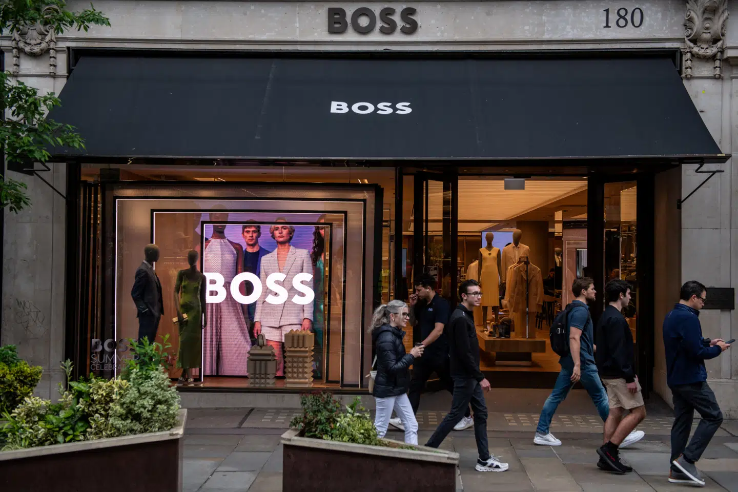 A window display at the Boss store in London, Britain, May 30, 2024. REUTERS/Chris J. Ratcliffe