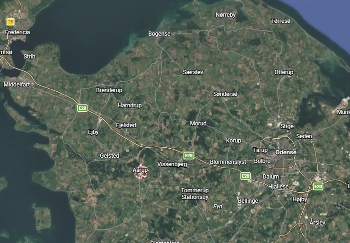 Nedbruddet har ramt 1.240 elkunder i Aarup på Fyn.