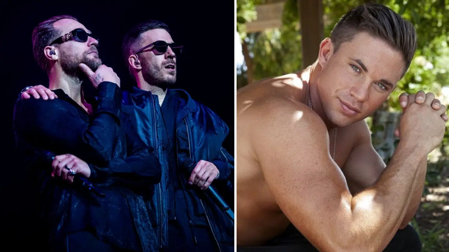 Den danske popduo Nik & Jay er blevet tilbudt en million kroner for at komme på scenen med Will Parfitt og hans stripgruppe Magic Men. Fotos: Ritzau Scanpix & PR