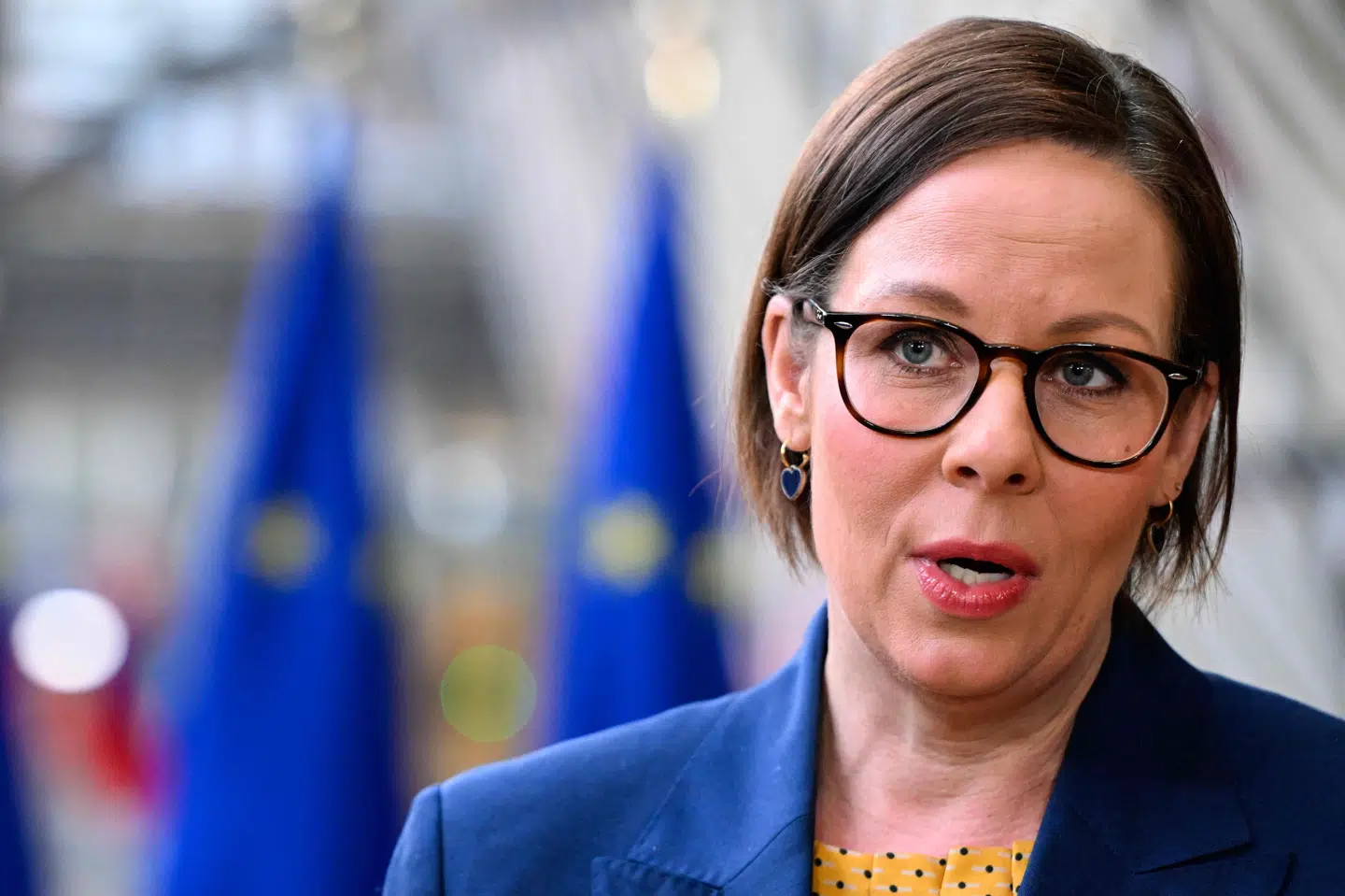 Sveriges udenrigsminister Maria Malmer Stenergard har tirsdag præsenteret en ny udenrigsefterretningstjeneste (UND). Her ses hun ved Rådet for Udenrigsanliggender i Bruxelles i februar.