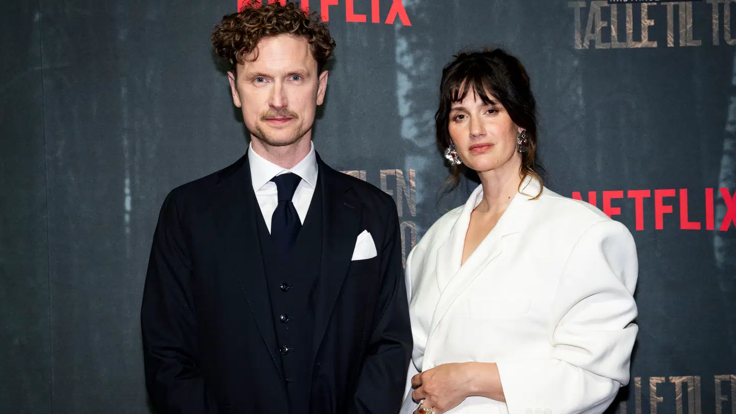 Mikkel Boe Følsgaard og Danica Curcic til premieren på 'Kastanjemanden: Tælle til en, tælle til to'.