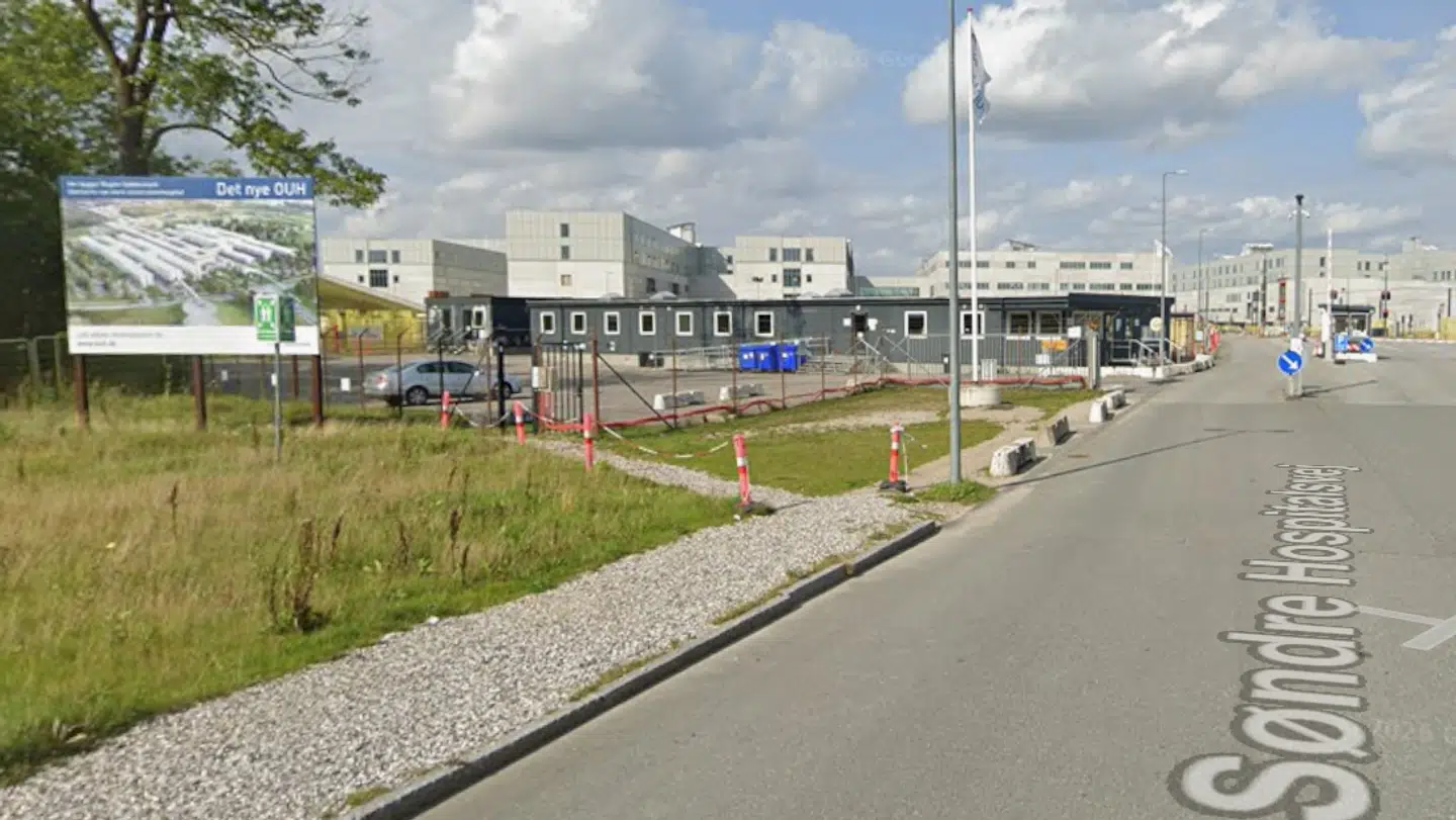 Billede af byggepladsen til det kommende sygehus.