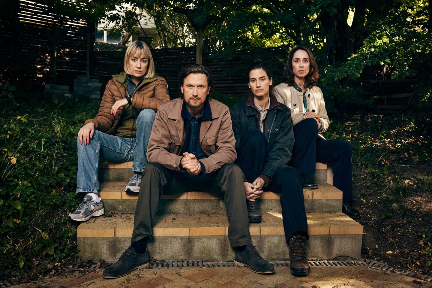 Katinka Lærke Petersen, Mikkel Boe Følsgaard, Danica Curcic og Sofie Gråbøl står i front for anden sæson af "Kastanjemanden". (PR-foto).