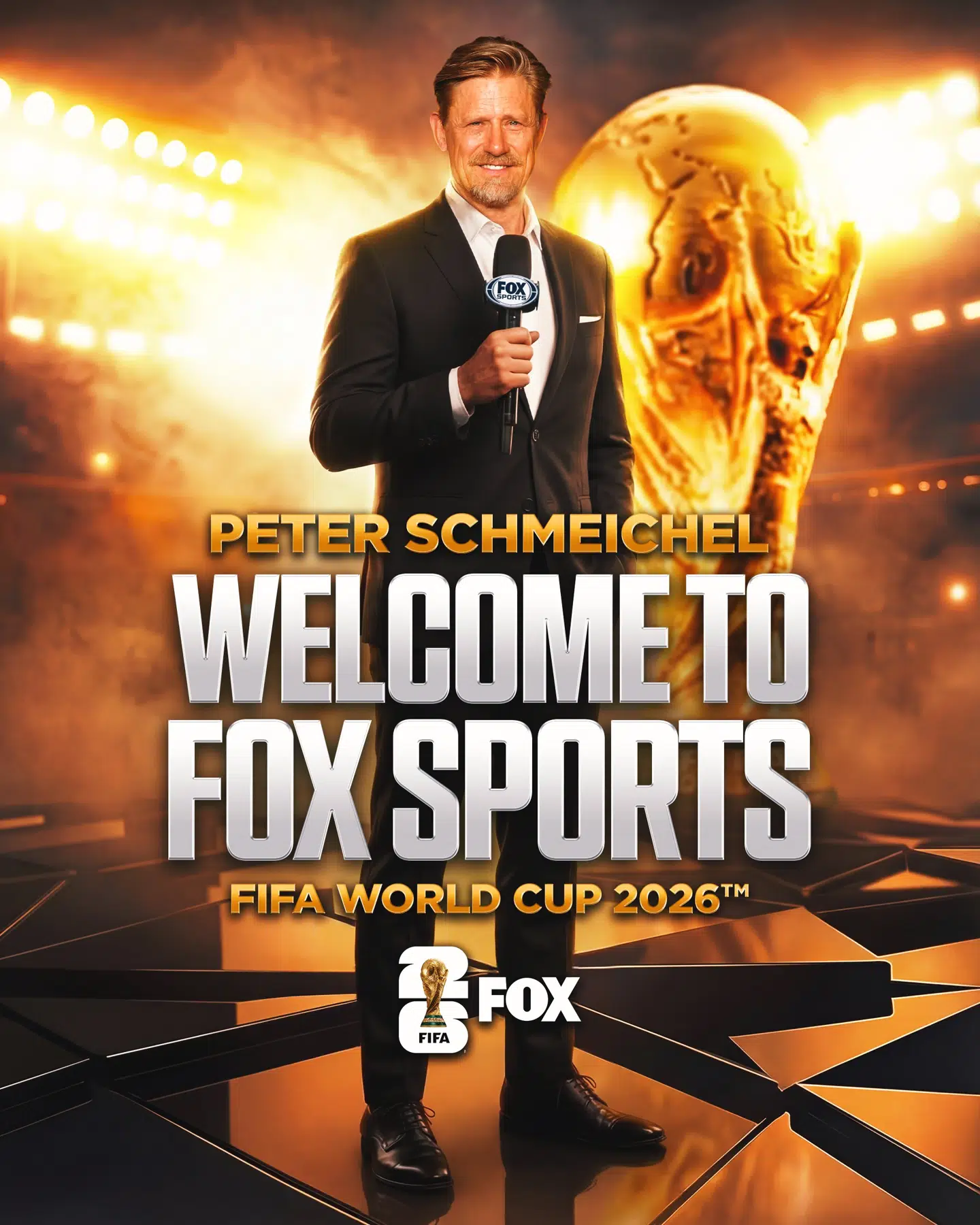 Sådan præsenteres Peter Schmeichel af Fox Sports.