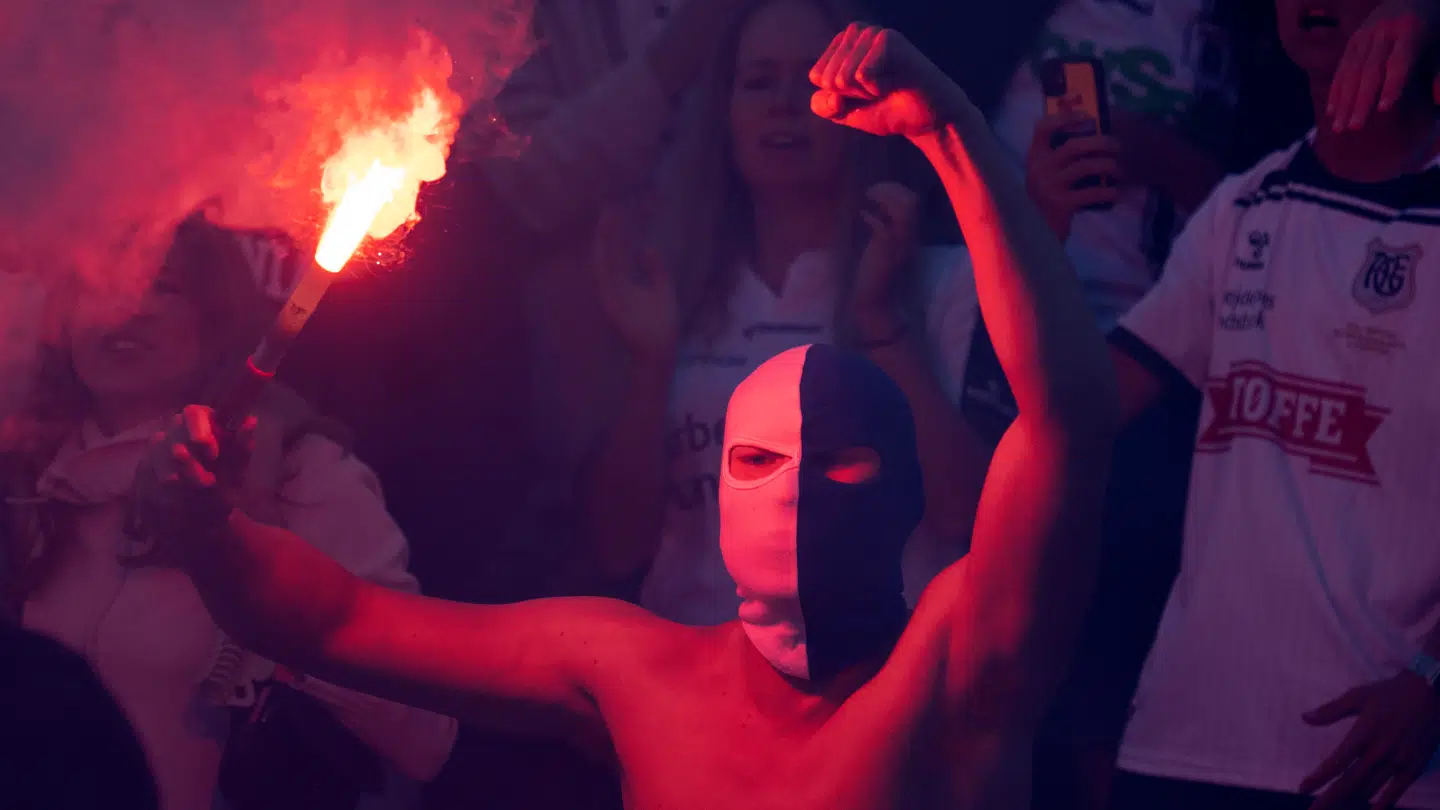 AGFs fans under superligakampen mellem AGF og Brøndby IF i Aarhus søndag den 4. juni 2023.. (Foto: Bo Amstrup/Ritzau Scanpix)