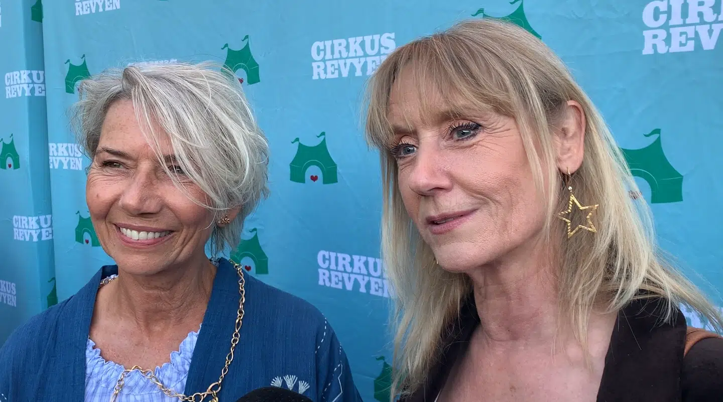 Hanne Jacobsen og Anette Støvelbæk til premiere på Cirkusrevyen 2026.