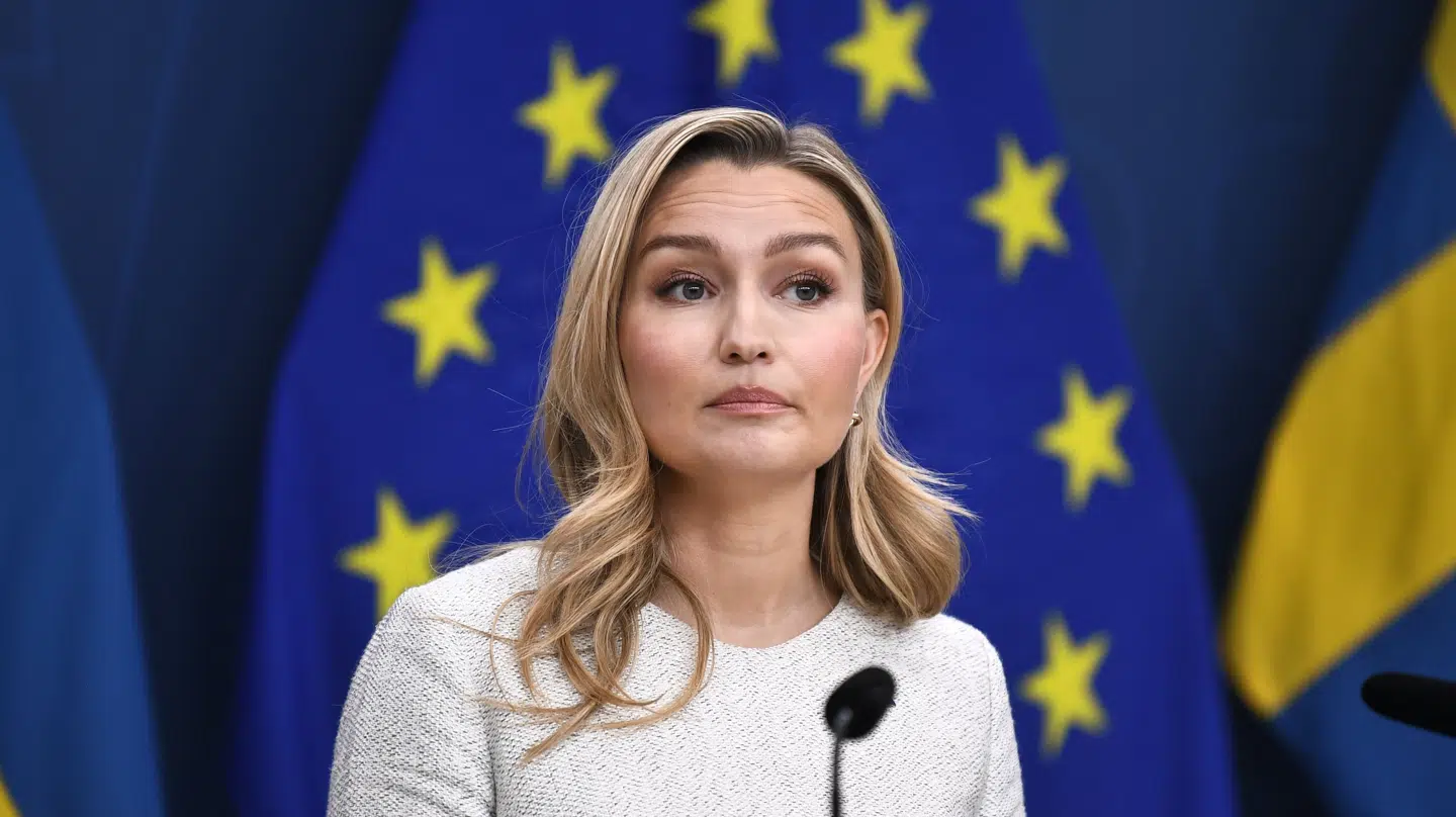 Sveriges energi- og erhvervsminister, Ebba Busch (KD), præsenterede en nyhed på energiområdet under et pressemøde fredag.