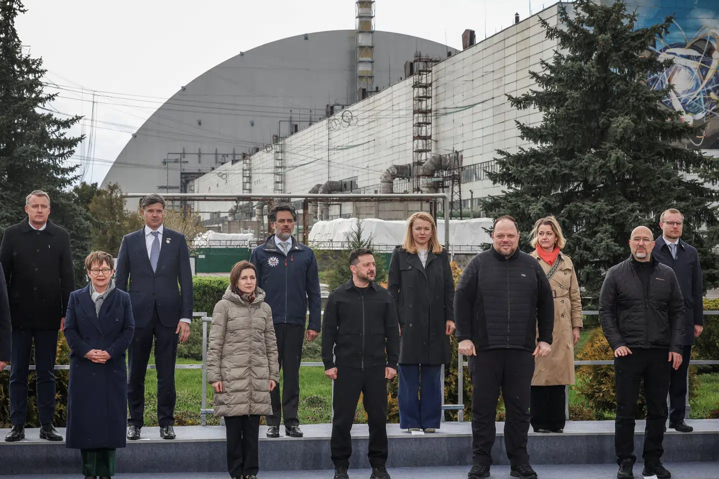 Blandt andre den ukrainske præsident, Volodymyr Zelenskyj, var med til at markere 40-året for atomulykken i Tjernobyl. (Arkivfoto).