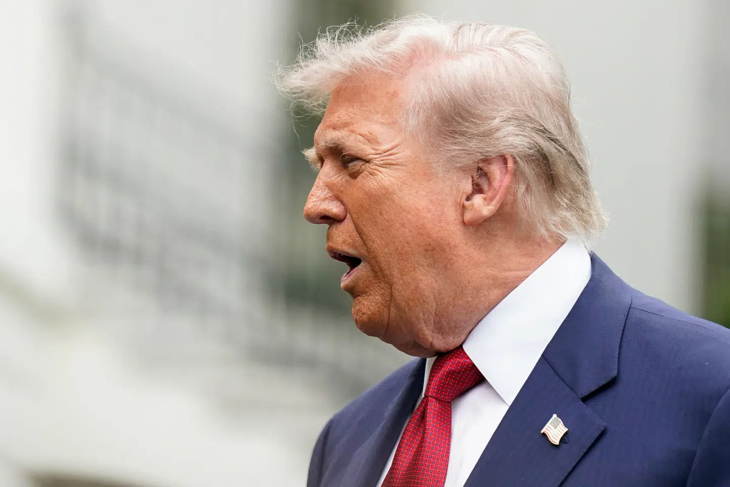 U.S. President Donald Trump talks to reporters at the White House in Washington, D.C., U.S., May 8, 2026. REUTERS/Elizabeth Frantz