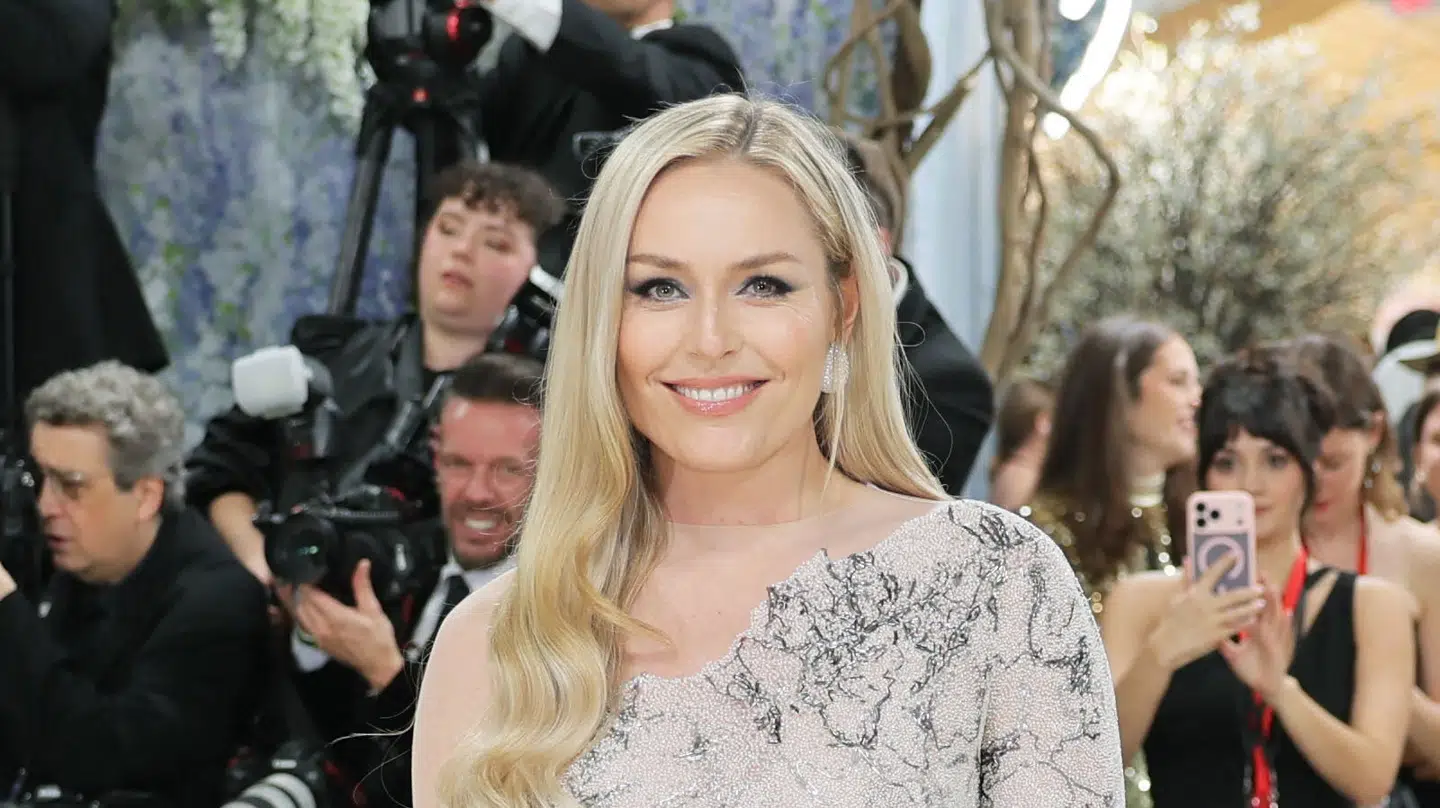 Lindsey Vonn er på benene igen efter skaden. Her fotograferet til Met Galla 5. maj.