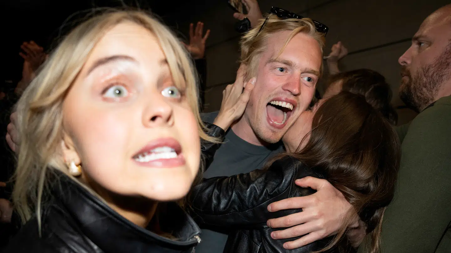 AGFs Tobias Bech - AGFs spillere vender hjem til fejringen i Aarhus mandag den 11. maj 2026.