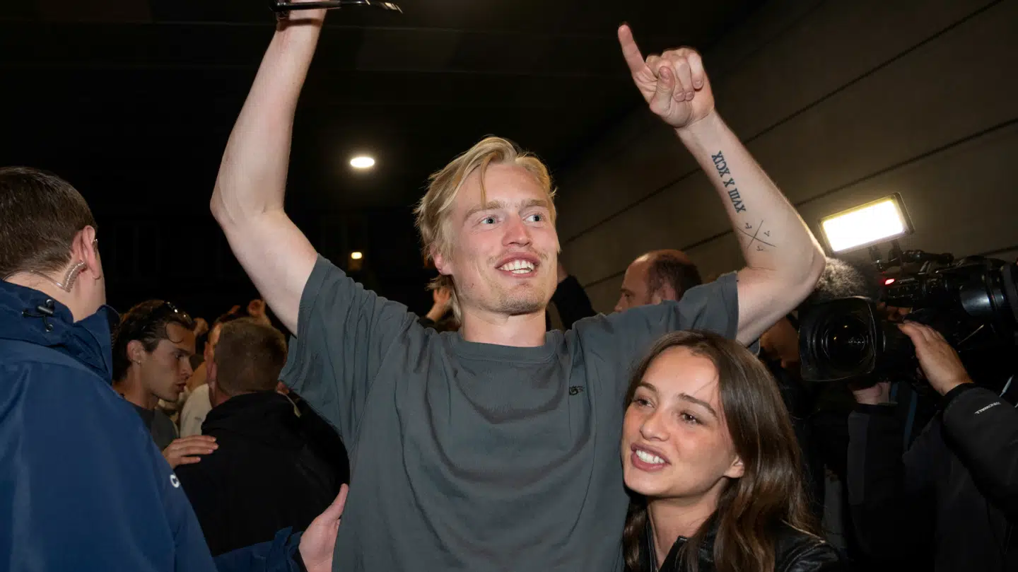 AGFs Tobias Bech fik i den grad fejret mesterskabet i Aarhus' gader.
