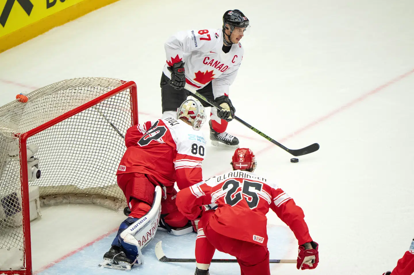 Sidney Crosby var sidste år med til at tabe til Danmark ved VM i Herning. (Arkivfoto).