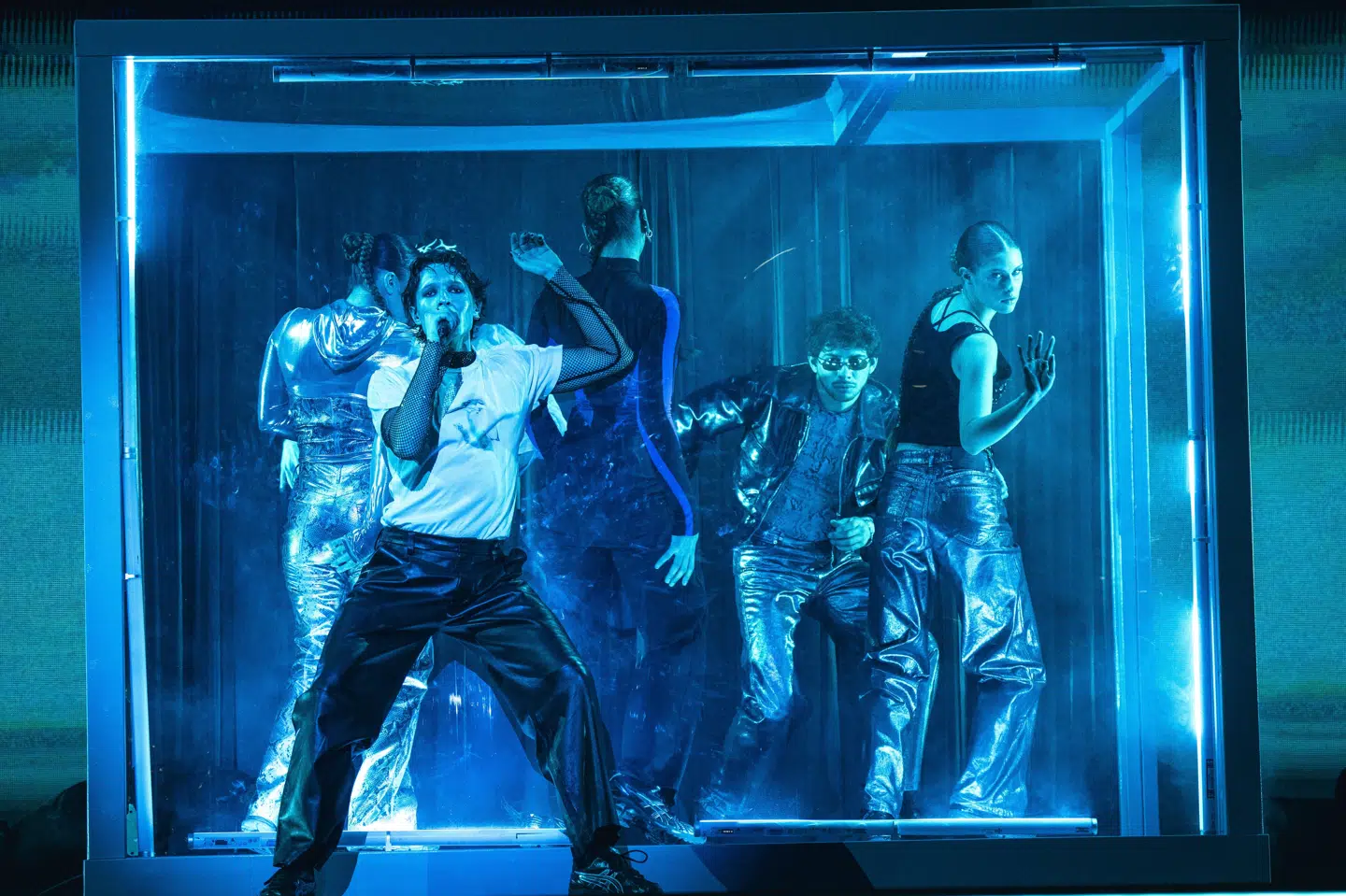 Denne boks er blevet fragtet fra Frederikshavn, hvor årets danske melodigrandprix fandt sted, til Wiener Stadthalle i Østrig, som afholder Eurovision. (Arkivfoto).