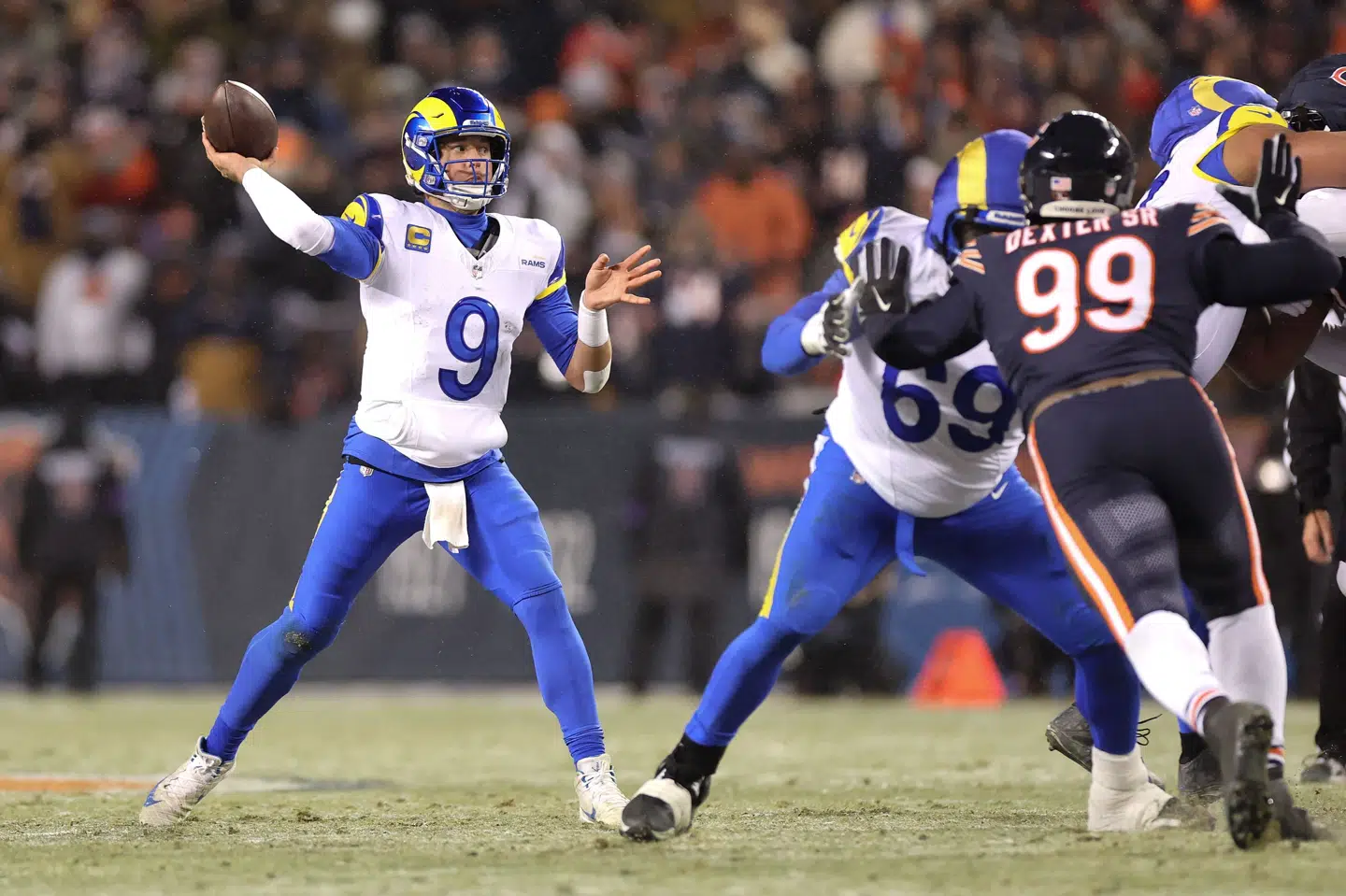 Sidste sæsons MVP i NFL, Matthew Stafford fra Los Angeles Rams, er blandt de spillere, som vil kunne opleves uden for USA's grænser i 2026. (Arkivfoto).