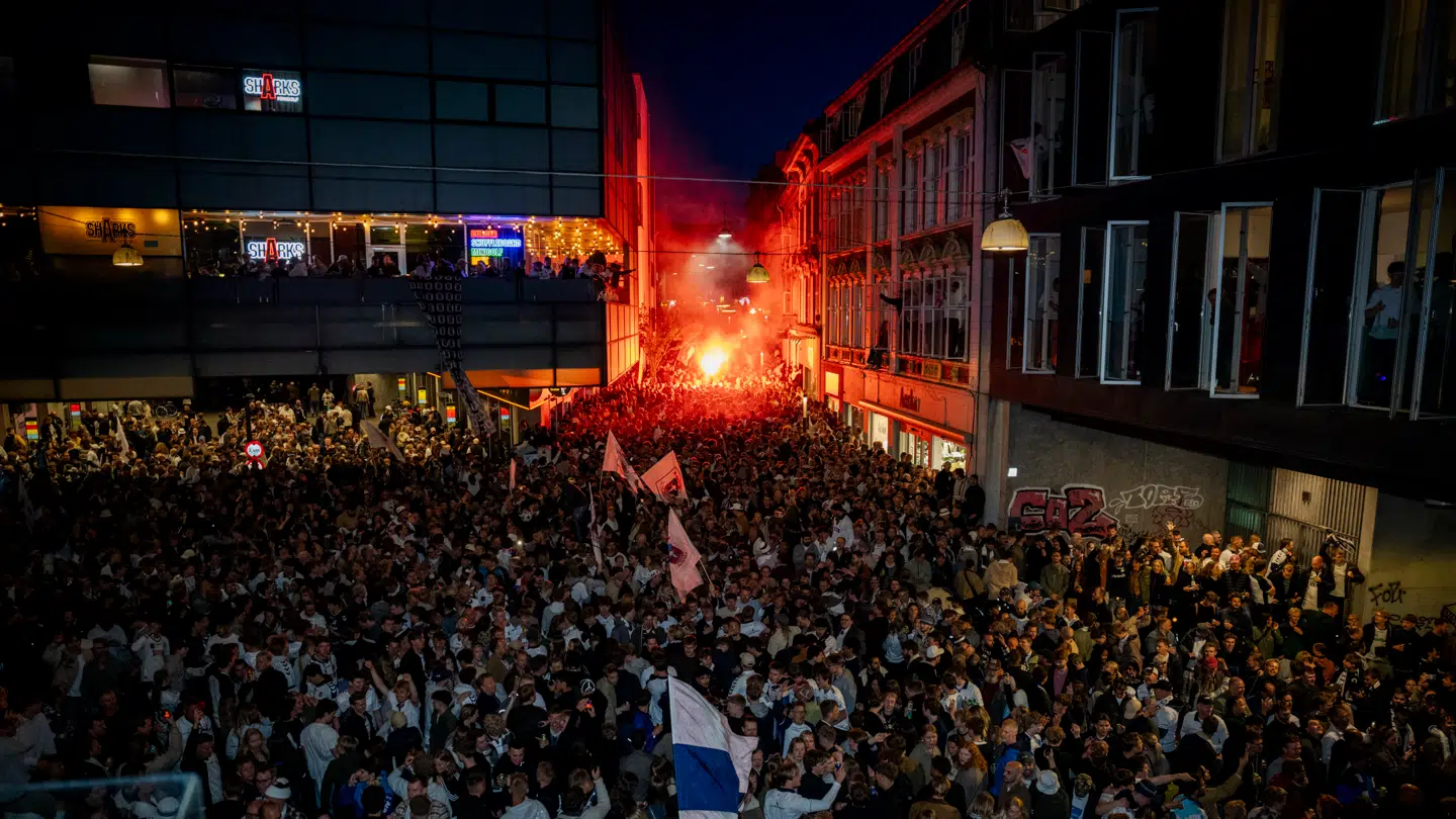 AGF vinder Superligaen og mesterskabet fejres i Aarhus søndag den 10. maj 2026.. (Foto: Sebastian Elias Uth/Ritzau Scanpix)