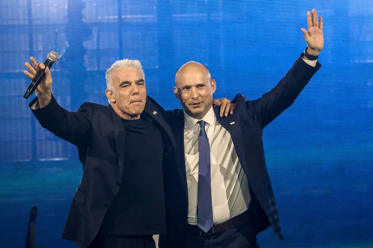 I slutningen af april annoncerede oppositionspolitikerne Yair Lapid og Naftali Bennett, at de danner partiet "Sammen" ved det kommende israelske valg. (Arkivfoto).