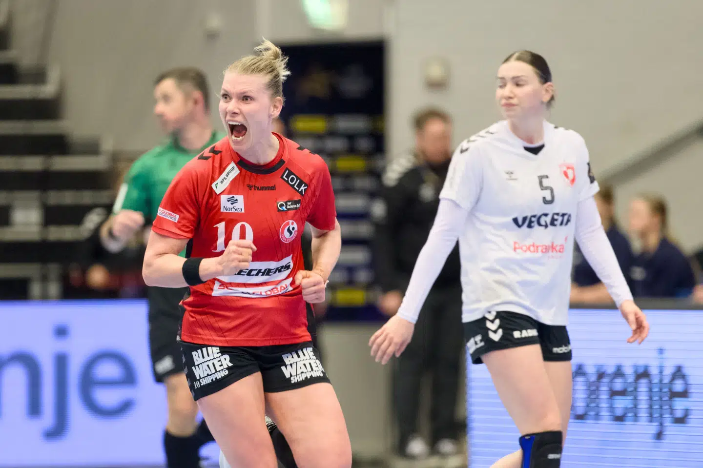 Kathrine Heindahl kom til Team Esbjerg i 2022 fra CSKA Moskva. På billedet ses hun i aktion for klubben i en Champions League-kamp. (Arkivfoto).