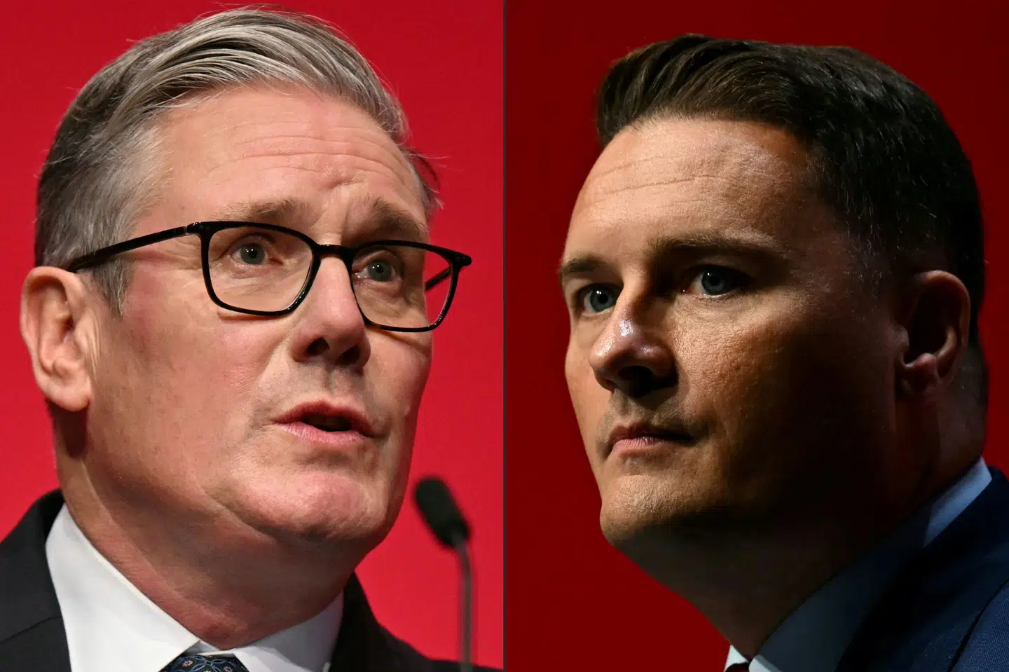 Storbritanniens premierminister, Keir Starmer (til venstre), er ked af, at den britiske sundhedsminister, Wes Streeting (til højre), har trukket sig. (Arkivfoto).