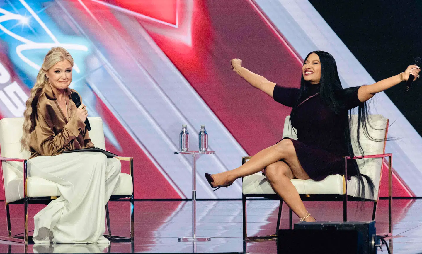 Nick Minaj (th.) har også optrådt ved arrangementer hos Turning Point USA, en nonprofitorganisation for unge konservative.