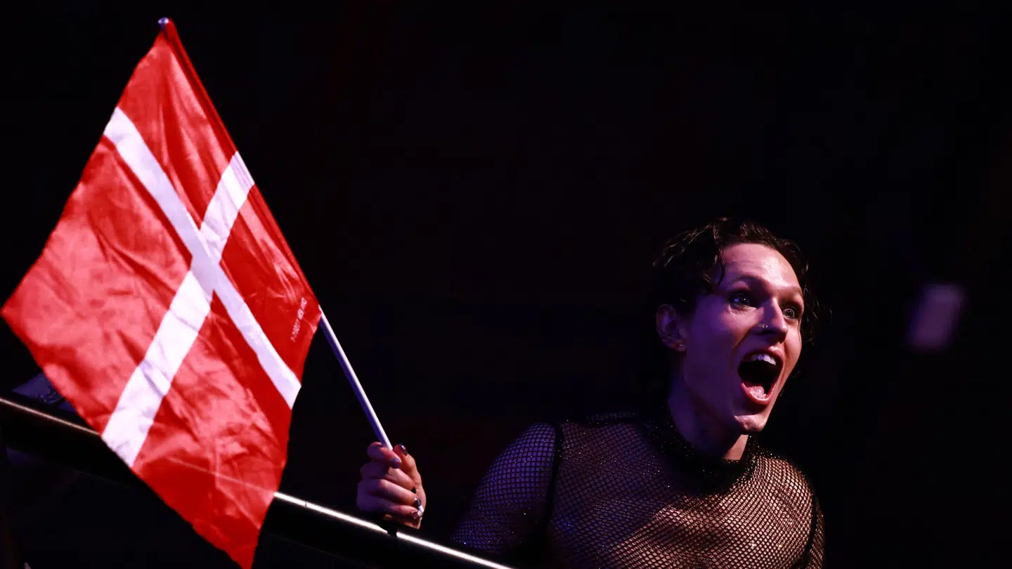 Søren Torpegaard Lund efter han sikrede Danmark en plads i finalen.