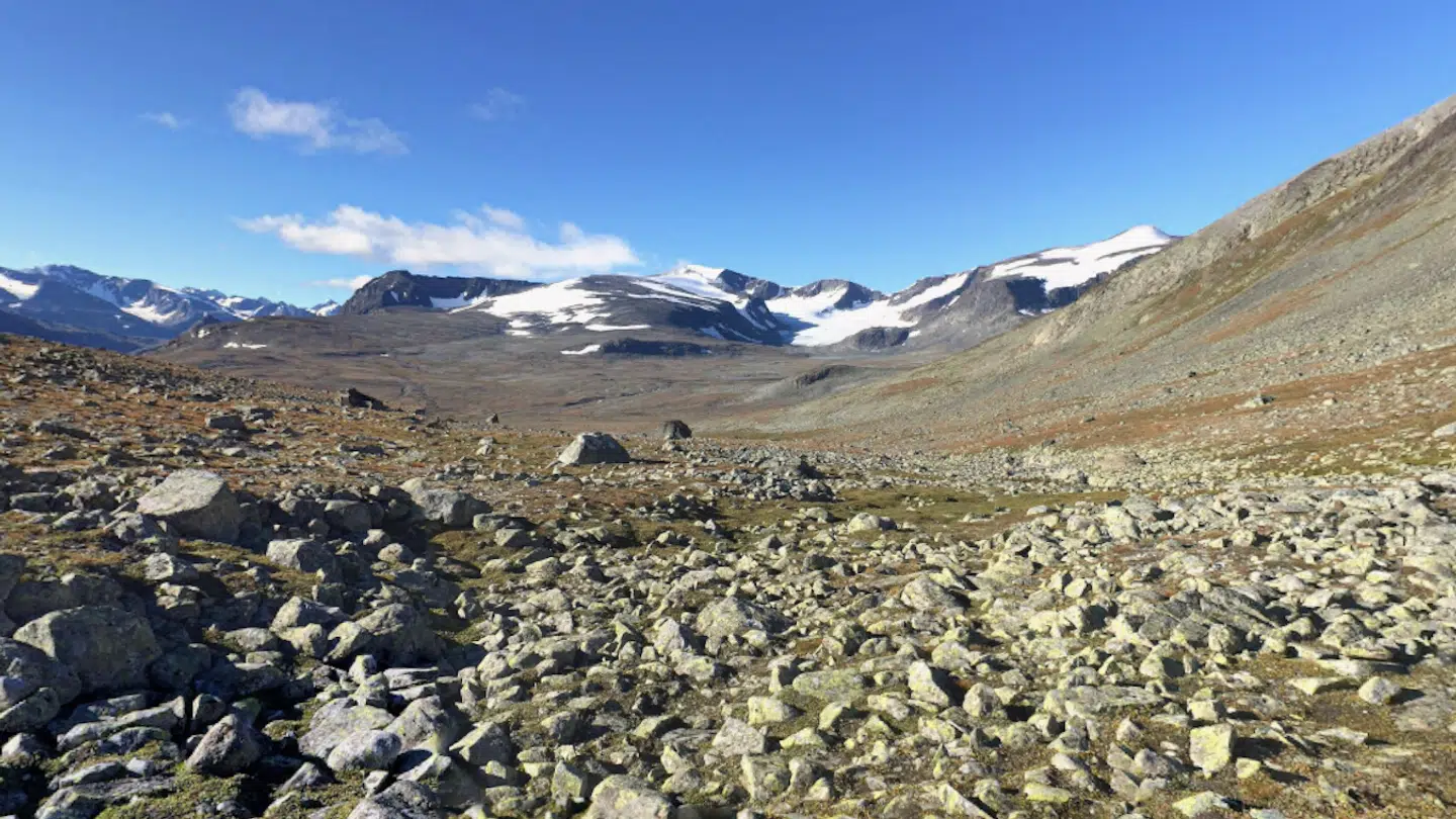 Bjergkæden Jotunheimen i Norge.