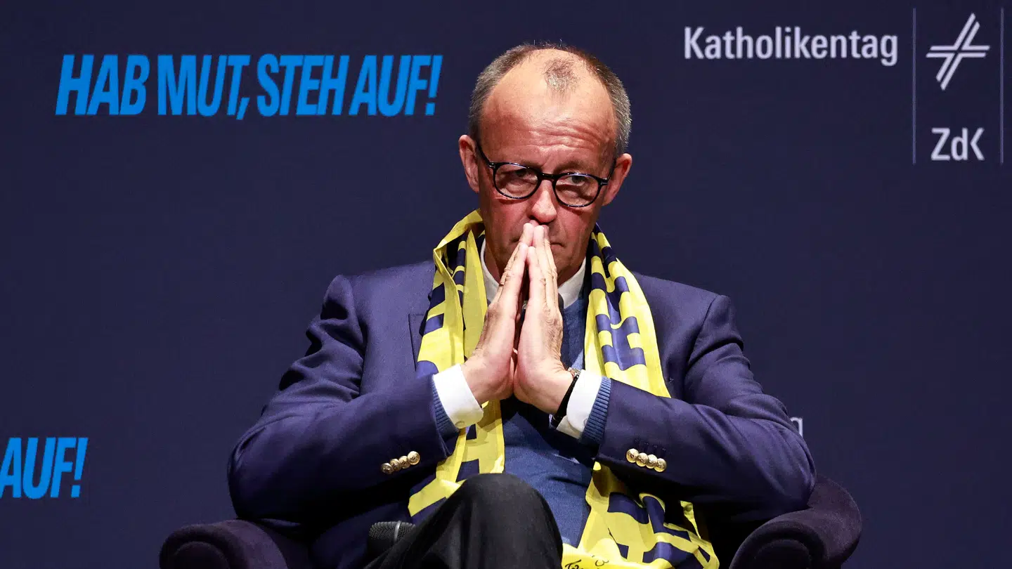 Friedrich Merz ved konference for unge katolikker i Würzburg.