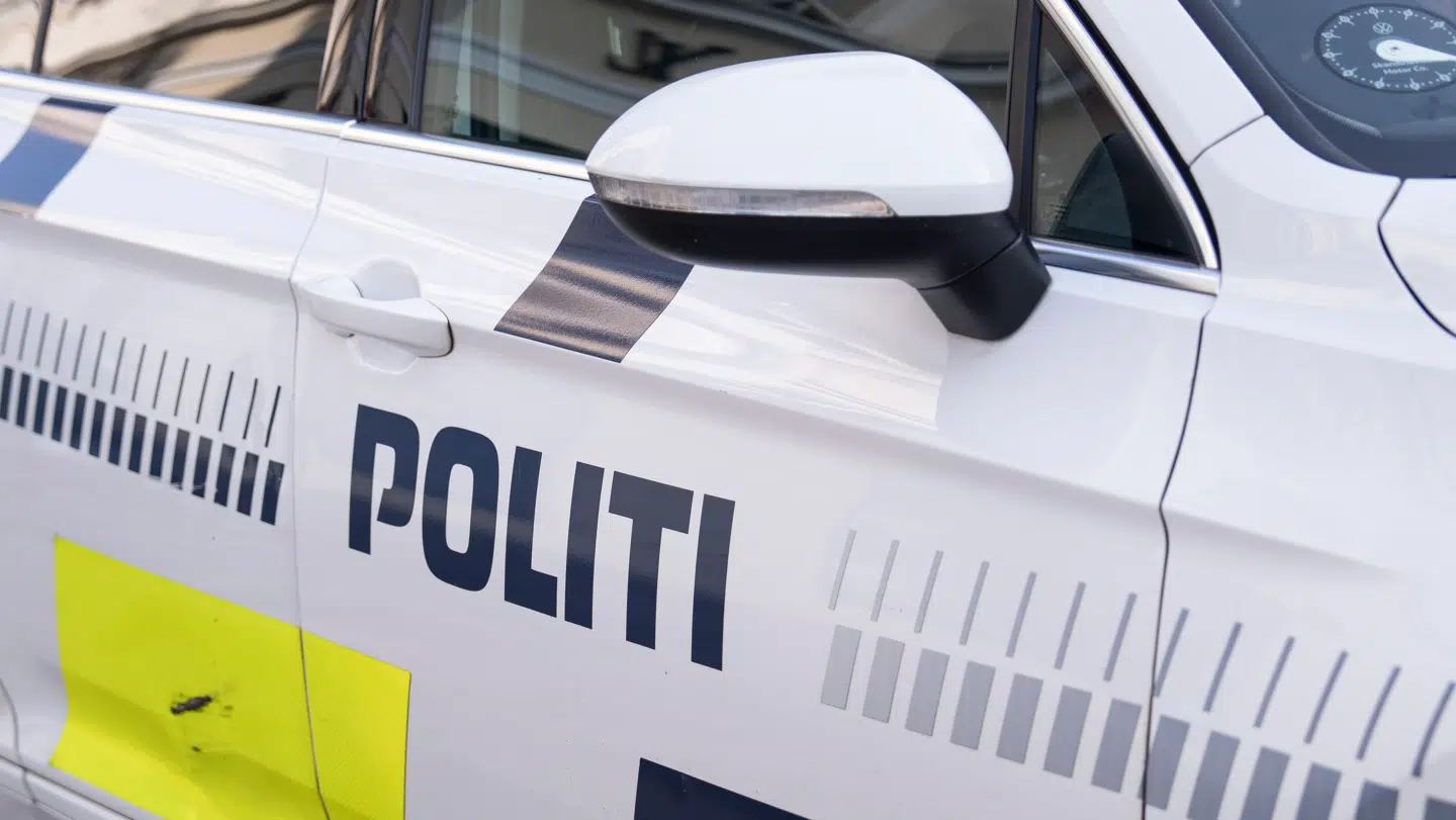 Arkivfoto af politibil.