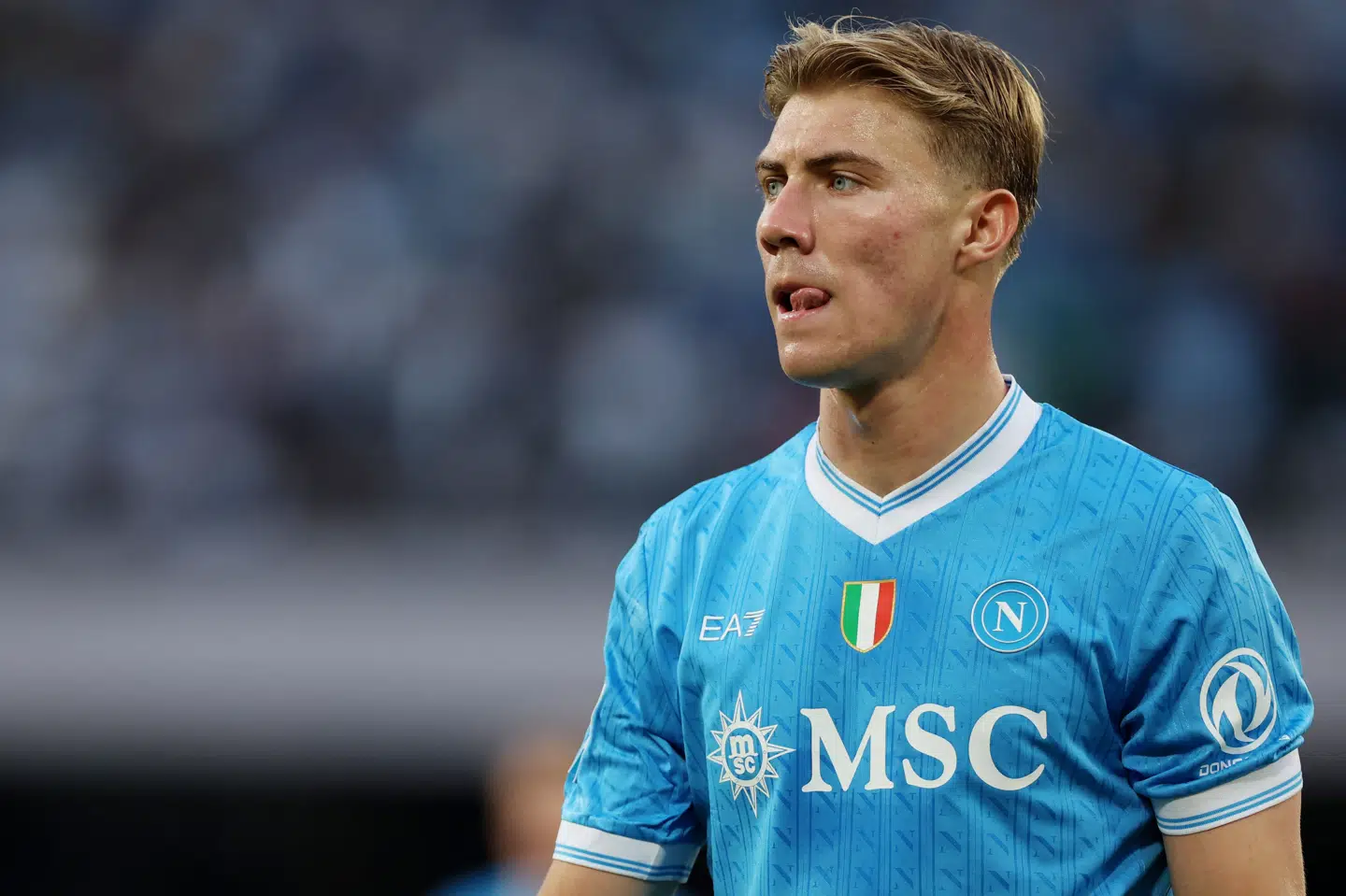 Rasmus Højlund skal fremover spille i Napoli på en permanent aftale, siger han selv. (Arkivfoto).