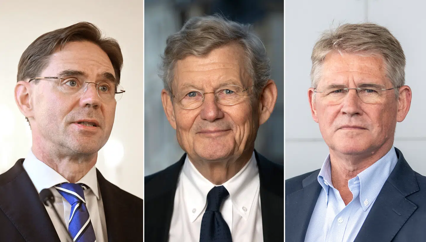 Tiden er kommet til at omsætte komplementære nordiske styrker til fælles handling, skriver blandt andre Jyrki Katainen (t.v.), Jacob Wallenberg og Lars Rebien Sørensen (t.h.), alle fra Nordic Compass. Fotos: Ritzau Scanpix Vesa Moilanen/AFP/Ritzau Scanpix