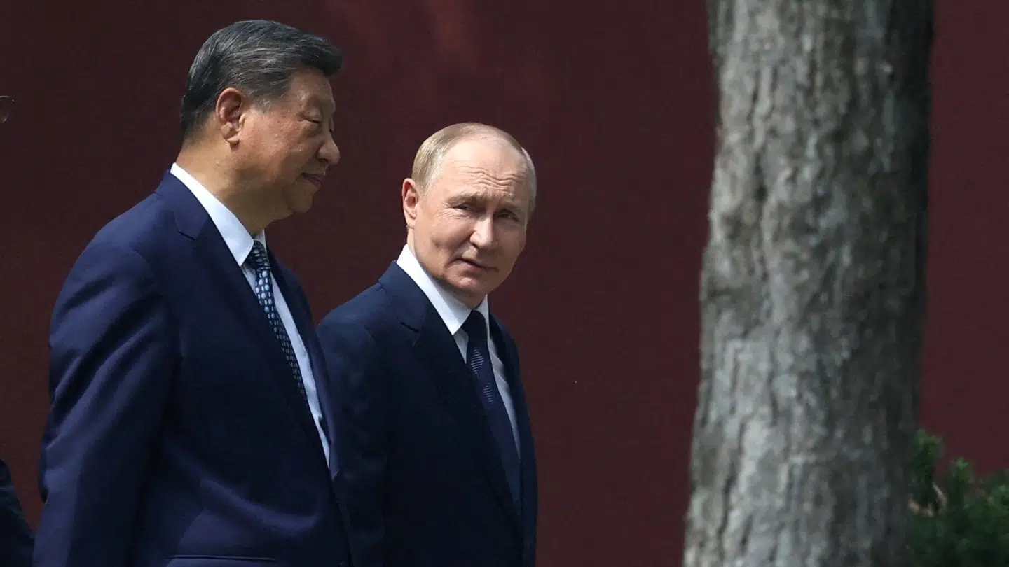 Den kinesiske præsident Xi Jinping og Ruslands ditto Vladimir Putin under et møde i Kina 2. september sidste år.