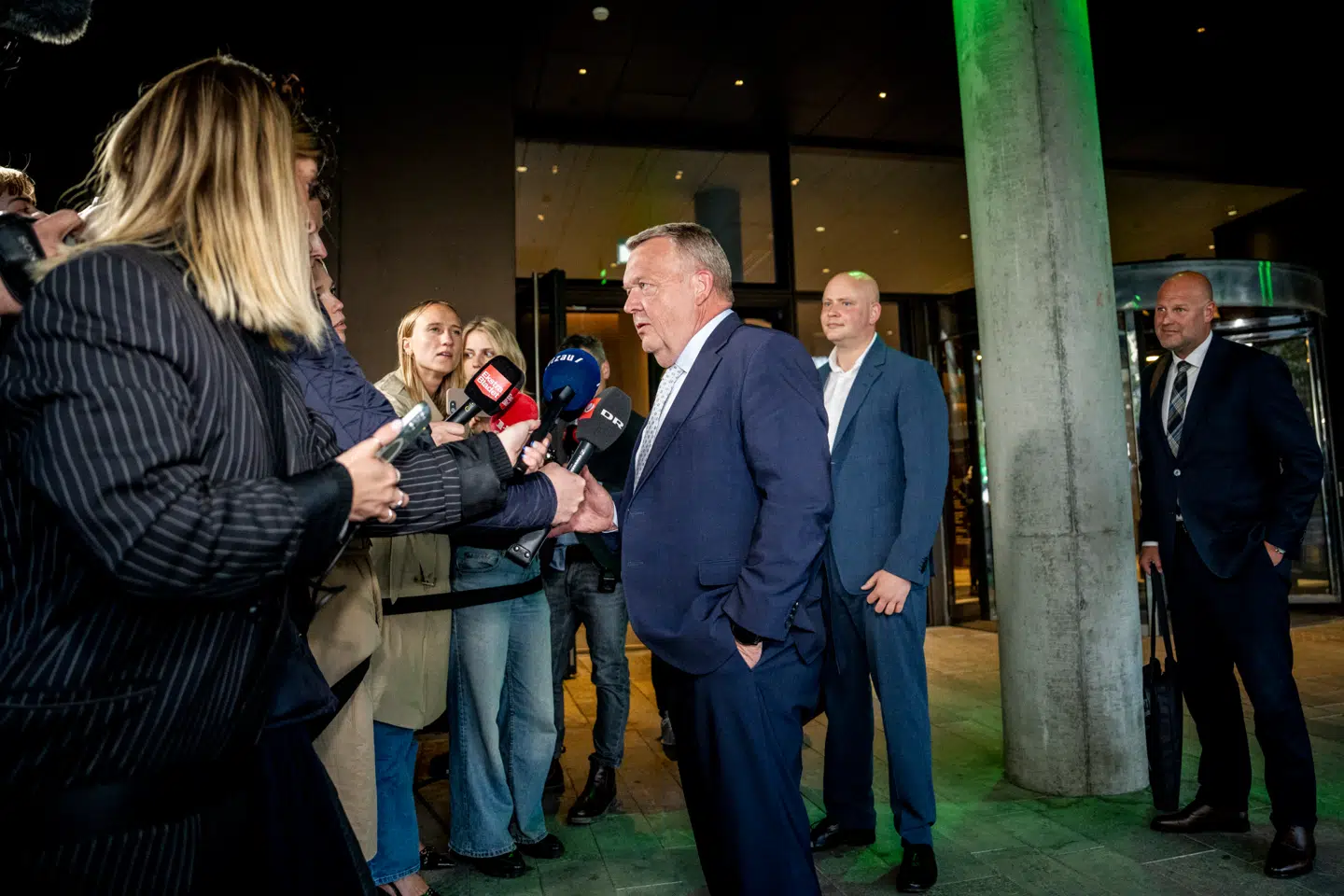 Formand for Moderaterne Lars Løkke Rasmussen ankommer til regeringsforhandlinger på Hotel Scandic Spectrum i København tirsdag den 19. maj 2026.