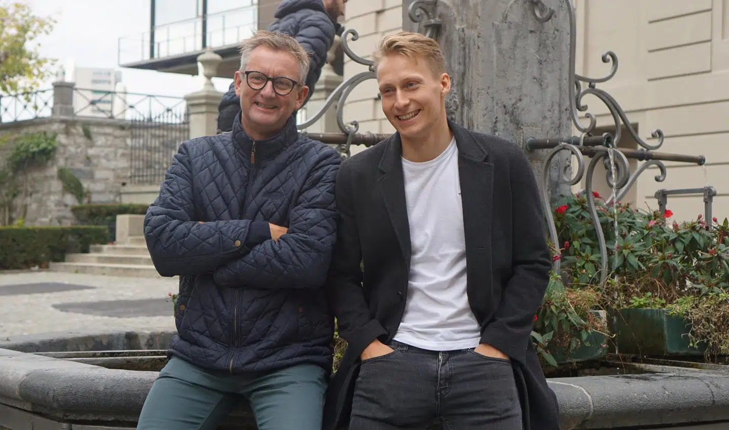 Erik Nielsen med sin søn Allan Nielsen
