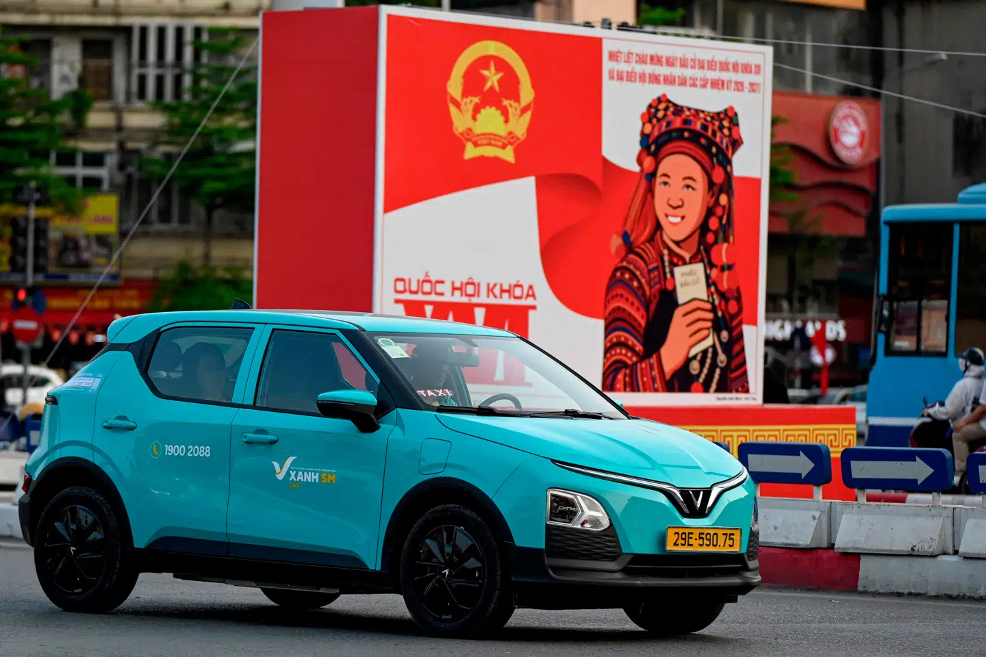 Det vietnamesiske bilmærke VinFast står bag taxiselskabet Green SM, der er på vej til Danmark.