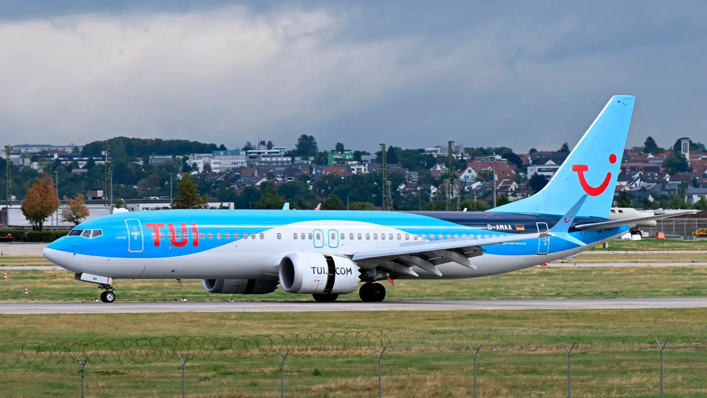 Alt Maria Husteds bøvl startede, da TUI 30. april meldte ud, at deres charterfly – som på billedet – er blevet aflyst fra Billund til Tyrkiet den her sommer.