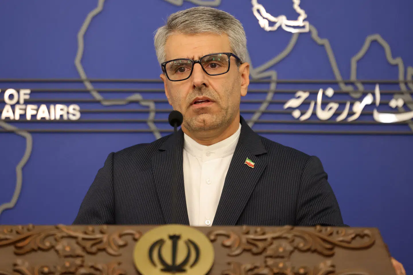 Esmaeil Baghaei, der er talsmand for Irans regering, fortæller torsdag, at Iran er i gang med at gennemgå amerikanske synspunkter. (Arkivfoto).