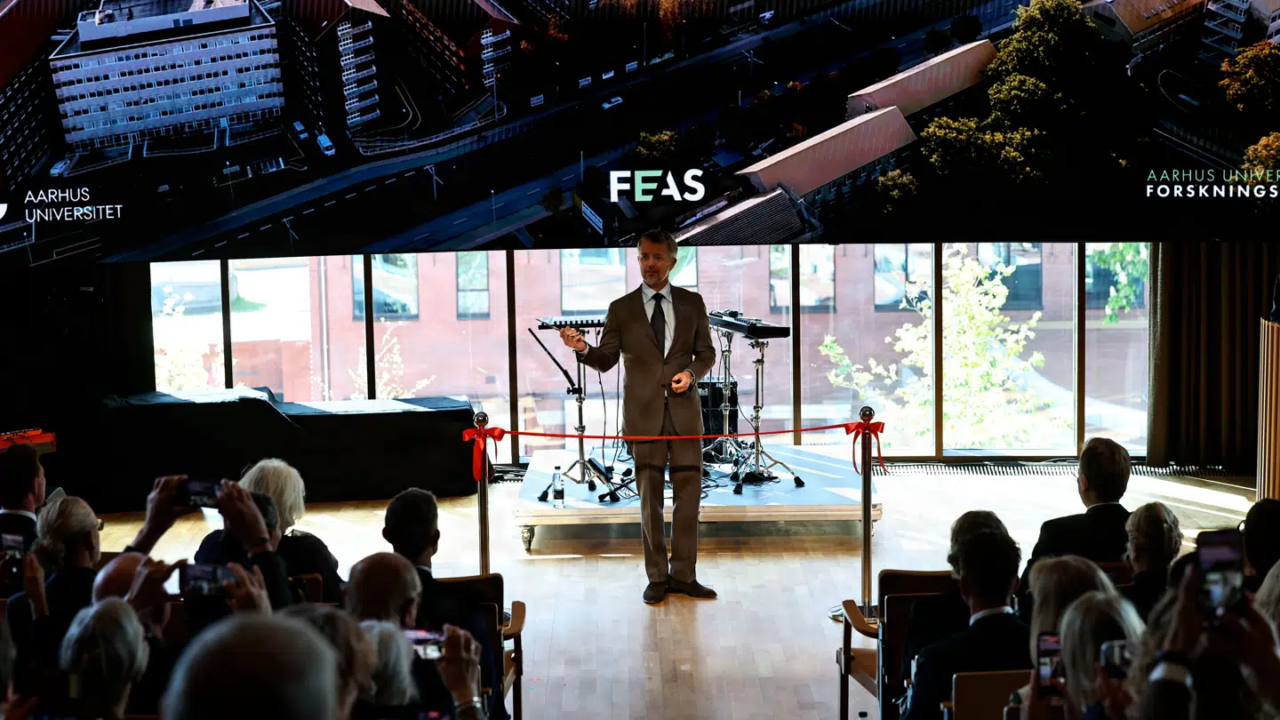 Kong Frederik deltager torsdag i den officielle åbning af Universitetsbyen, Byauditoriet, på Aarhus Universitet.
