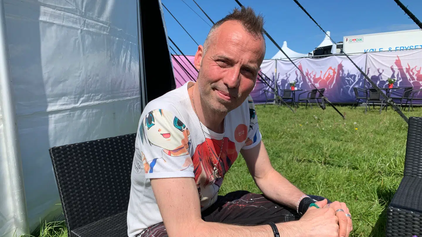Torben Chris backstage på årets Jelling Musikfestival.
