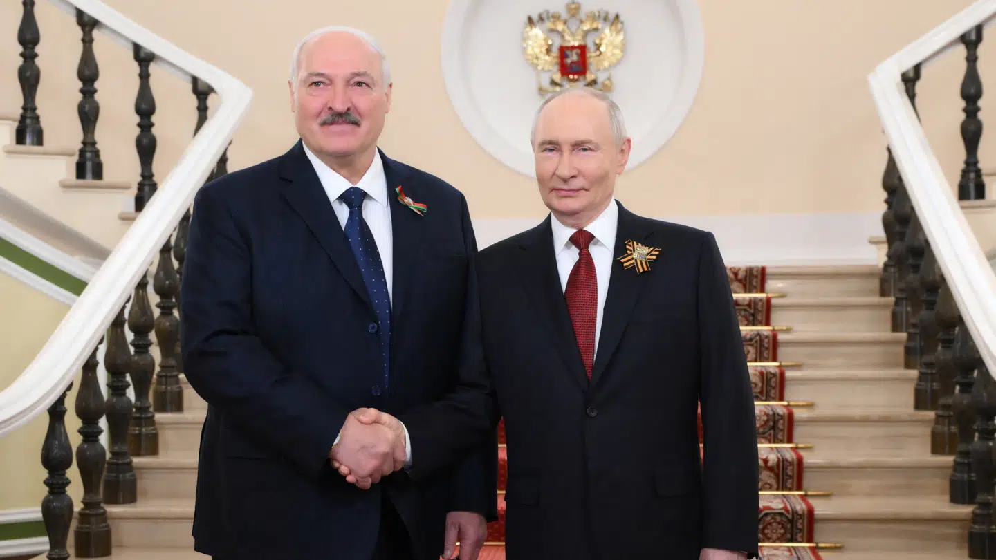 Den russiske præsident og autokrat Vladimir Putin og Belarus’ diktator og præsident Alexander Lukasjenko.