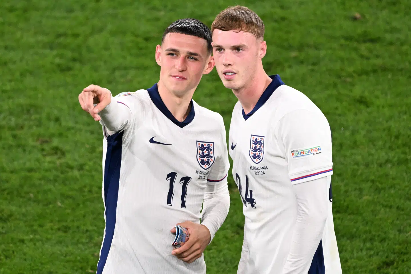 Hverken Phil Foden eller Cole Palmer rejser med Englands landshold til VM. (Arkivfoto).