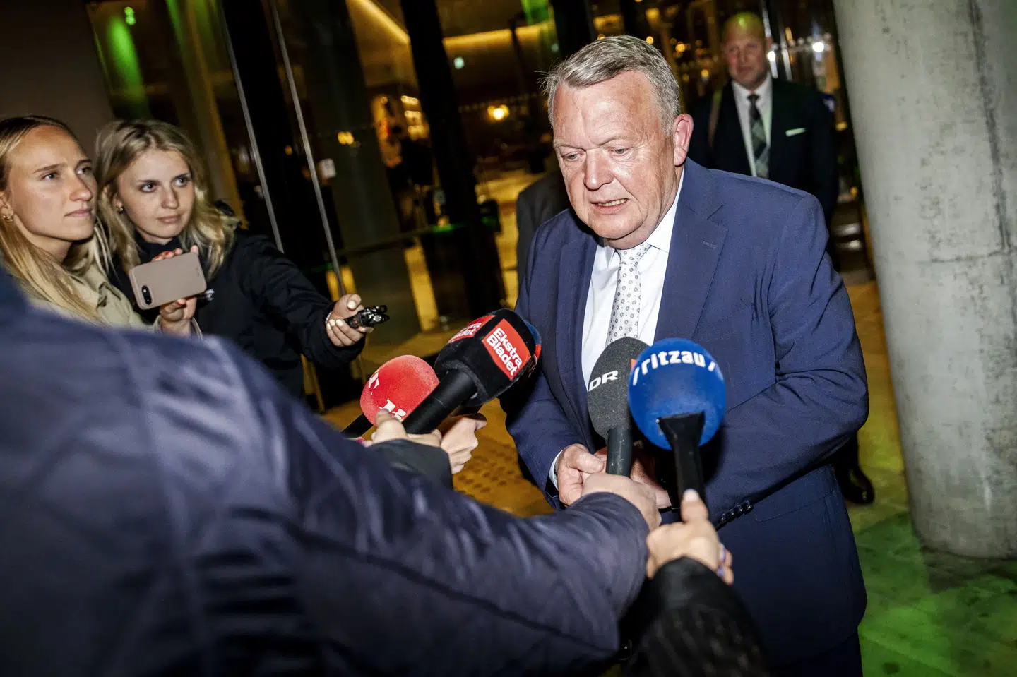 Formand for Moderaterne Lars Løkke Rasmussen efter regeringsforhandlinger på Hotel Scandic Spectrum i København tirsdag.