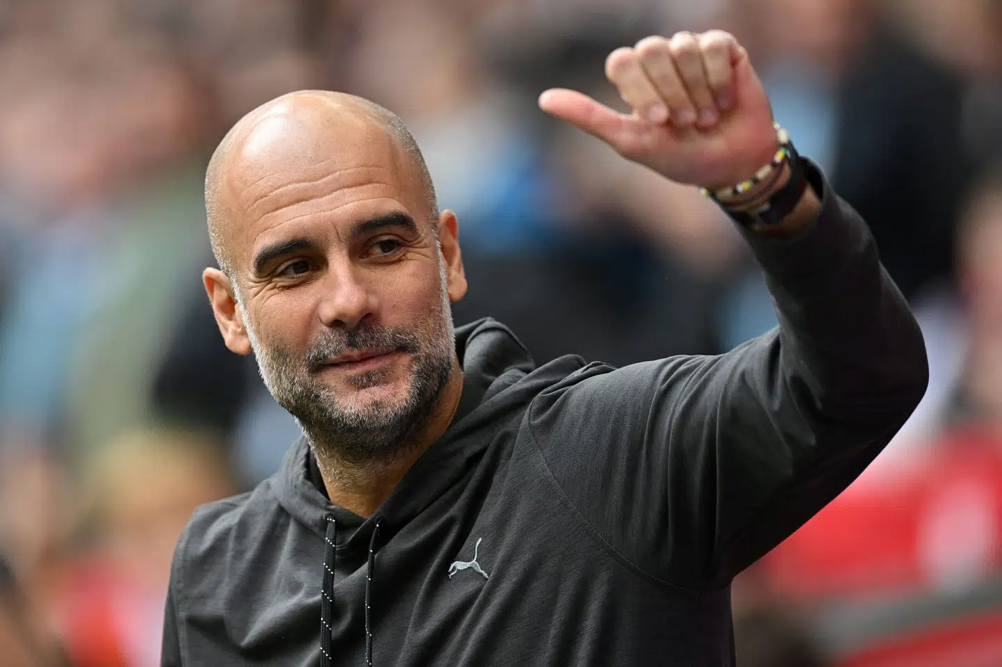 Pep Guardiola nåede ti år i spidsen for Manchester City. (Arkivfoto).