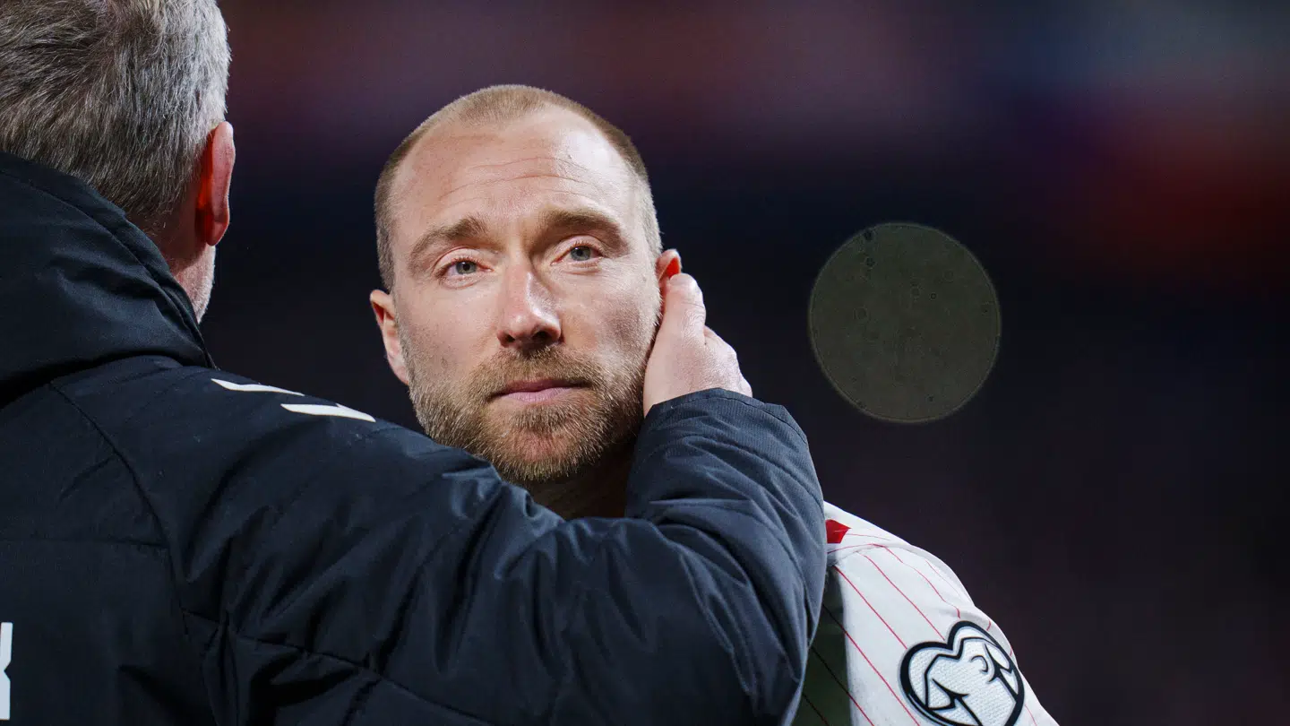 Christian Eriksen efter VM-skuffelsen i Prag.